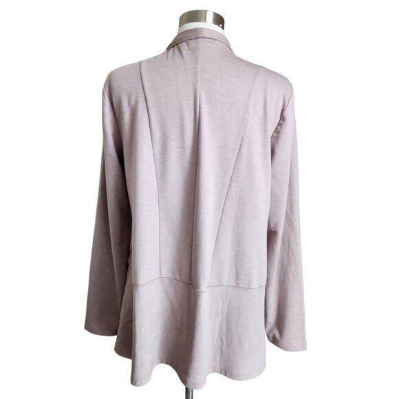 LOGO Lounge by Lori‎ Goldstein Womens Cardigan L Draped Open Front Lagenlook - Picture 6 of 11